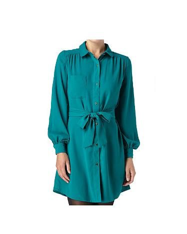 <p>This jewel-coloured shirt dress is a great way to add a little colour into a winter workwear wardrobe. It's a totally classic shape and an absolute steal!</p>

<p>Belted crepe dress, was £24.99, now £10, <a href="http://www.newlook.com/shop/womens/womens-sale/belted-crepe-dress_226413232" target="_blank">New Look</a></p>