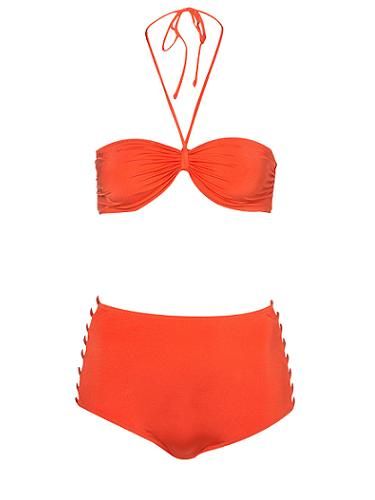 <p>We could imagine Dita Von Teese sporting this red bikini underneath her parasol. High waisted, check. Vintage vibe, check. Sex appeal, double check</p>
<p>Red bikini £32, <a href="http://www.topshop.com/webapp/wcs/stores/servlet/ProductDisplay?beginIndex=0&viewAllFlag=&catalogId=33057&storeId=12556&productId=4339932&langId=-1&sort_field=Relevance&categoryId=277012&parent_categoryId=208491&pageSize=200" target="_blank">Topshop</a></p>