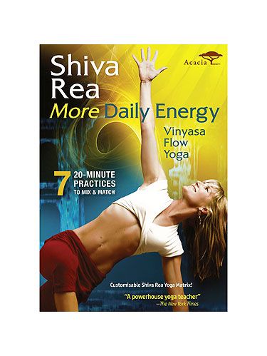 <p>Can't afford a yoga retreat on the beach this year?  Light a sandalwood incense stick and put this DVD on instead!</p>
<p>Shiva Rea's yoga DVDs are second to none if you want both a fabulous workout and also the calm, controlled inner goddess kind of poise that yoga brings.  Shiva's the kind of yoga teacher we'd all love to have, full of creativity and encouragement.</p>
<p>This DVD features her usual "yoga matrix" which means you can pick and choose each sequence you want to do and design your very own yoga class.  There are suggested sequences for beginners and intermediate.  I've been doing yoga for seven years but really enjoyed the Foundation Sahaja and Heart Flow sequences.</p>
<p>If you're wondering whether yoga is for you, give a Shiva Rea yoga DVD a try and you'll never go back! Increase your energy, strengthen your muscles and feel fab....all in your own living room.  Om shanti indeed.</p>
<p><strong>Philippa Moore</strong></p>
<p>Shiva Rea More Daily Energy, £10.69, <a title="http://www.amazon.co.uk/Shiva-Rea-More-Daily-Energy/dp/B007X3BTQ6/ref=sr_1_3?ie=UTF8&qid=1355739256&sr=8-3" href="http://www.amazon.co.uk/Shiva-Rea-More-Daily-Energy/dp/B007X3BTQ6/ref=sr_1_3?ie=UTF8&qid=1355739256&sr=8-3" target="_blank">Amazon</a></p>
<p> </p>