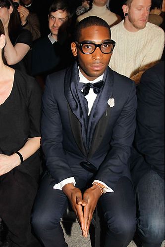 It must've been written in the stars for Tinie Tempah to be seated on Lanvin's front row - how handsome does he look wearing a cute bow tie? With worldwide chart success at the tender age of 23, we bet his ma is truly proud of little Tinie
