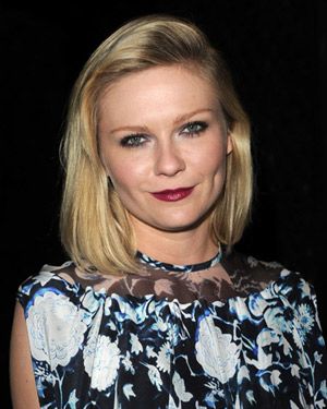 <p>Showing off a momentous side parting and quiff, Kirsten Dunst demonstrates how to get volume into her chic blonde mid-length bob</p>
