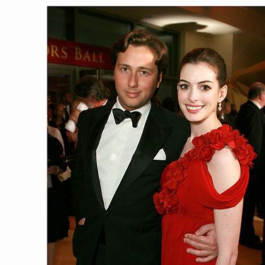 Anne Hathaway is now engaged to Adam Shulman, but before she met Adam, Ms. Hathaway certainly had a penchant for a bad boy. Anne's ex boyfriend is an Italian stallion named Rafaello Follieri, and she swiftly dumped him after his money scandals and constant flirting with other women surfaced.