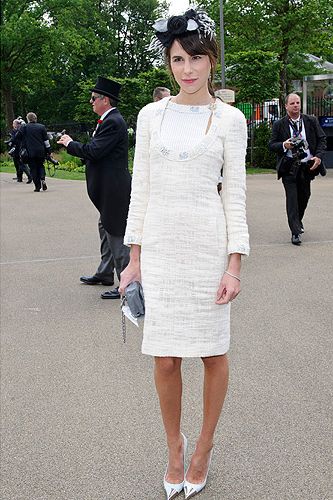 <p>Stylist, and fashionista Caroline Sieber NEVER gets it wrong. No wonder Karl Lagerfeld has her as one of his ambassadors (along with the likes of Rachel Zoe). So you can imagine our surprise when she arrived at the Royal Ascot races, we were in awe of her look. We would really really like her two tone stilettos right about now</p>
