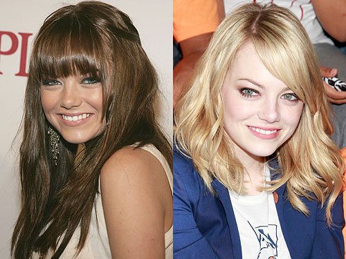 <p><strong>Then:</strong> Wow! We barely recognised Emma Stone and her cool hippy hairstyle. The hairstyle is gorgeous and so is the colour - it really makes her eye colour pop</p>
<p><strong>Now:</strong> Emma Stone is fast becoming Hollywood royalty thanks to her role in The Help and Spiderman. Plus, she has a really hot boyfriend in the form of Andrew Garfield, and she has really great hair - jealous? Us? Never. </p>