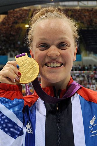 <p>She's rocking the Paralympics as Ellie Simmonds has pulled in not one but TWO gold medals so far for Team GB. However, it's not just her fantastic swimming skills that have got us all excited but check out her nail art too! Showing her patriotic spirit, Ellie showed off her red, white and blue polish with a signature Union Jack. That's one way to show off a gold medal in style...</p>