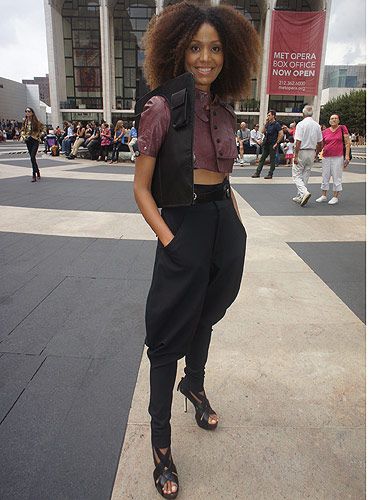 <p><em>Fashion blogger and film maker</em></p>
<p>Apart from the fact she has amazing hair, we're also slightly jealous of Ndoema's style. Her Dolce and Gabanna trousers and Diesel really do work well together, along with a bag that sets her style miles apart from the rest</p>