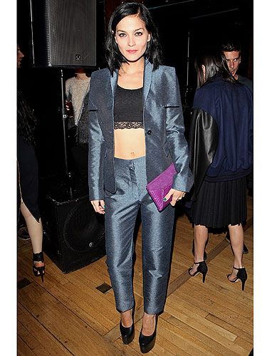 house of holland AW12 LFW catwalk houndstooth backstage trend report with  alexa chung, leigh lezark and pixie geldof on the front row, no rihanna  though - Mirror Online
