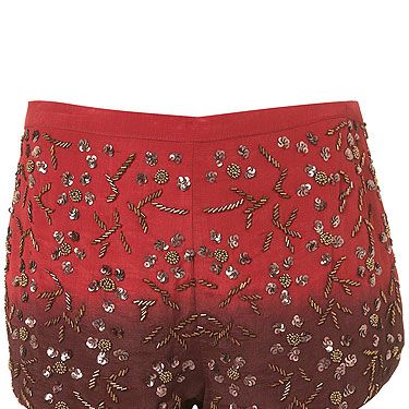 <p>... is you need these shorts to brighten up your evening. With two trends in one, dip dye and embellished, these little beauties pack a mega fashion punch.</p>
<p>Dip dye embellished shorts, £48, <a href="http://www.topshop.com/webapp/wcs/stores/servlet/ProductDisplay?beginIndex=1&viewAllFlag=&catalogId=33057&storeId=12556&productId=6667769&langId=-1&sort_field=Relevance&categoryId=433136&parent_categoryId=208491&pageSize=20">Topshop</a></p>