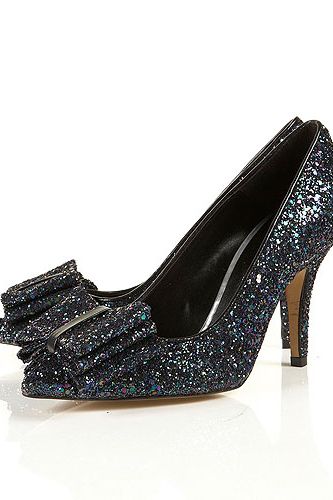 <p>Oooooh, hello lover! As Carrie Bradshaw once said. And these shoes are ever so SATC. With all over sequins, bows on the toes and just the right height heel they are the shoes of dreams. Make them a reality via Toppers.</p>
<p>Gaggle sequin bow heels, £65, <a href="http://www.topshop.com/webapp/wcs/stores/servlet/ProductDisplay?beginIndex=0&viewAllFla%20%20g=&catalogId=33057&storeId=12556&productId=6647338&langId=-1&categoryId=&searchTerm=sequin%20heels&pageSize=20">Topshop</a></p>