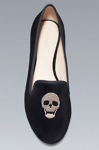 <p>Step out in style ahead of Halloween with this rock 'n' rolling velvet skull slippers from Zara. In such soft shoes, you won't be going bump in the night (hopefully)...</p>
<p>Skull slippers, £25.99, <a title="Zara" href="http://www.zara.com/webapp/wcs/stores/servlet/product/uk/en/zara-neu-W2012/269346/828190" target="_blank">Zara</a></p>