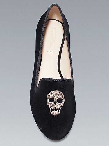 <p>Step out in style ahead of Halloween with this rock 'n' rolling velvet skull slippers from Zara. In such soft shoes, you won't be going bump in the night (hopefully)...</p>
<p>Skull slippers, £25.99, <a title="Zara" href="http://www.zara.com/webapp/wcs/stores/servlet/product/uk/en/zara-neu-W2012/269346/828190" target="_blank">Zara</a></p>