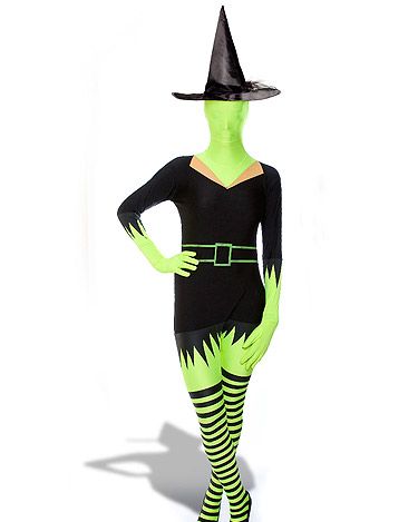 <p>Morphsuits just got spooky! Channel the Wicked Witch of the West in this all-in-one. Best start perfecting your cackle now.<br /><br />Green witch morphsuit, £35.96, <a href="http://monsterstuff.co.uk/green-witch-morphsuit-p-701.html" target="_blank">Monster Stuff</a></p>