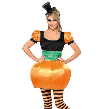 <p>Too busy fitting in all those Halloween parties to carve a pumpkin? Be one instead. N'aww, who knew pumpkins could be so cute?!<br /><br />Pumpkin, £25.99, Smiffy's at <a href="http://www.acefancydress.co.uk/miss-pumpkin-sexy-halloween-outfit/products_id/10825/" target="_blank">Ace Fancy Dress</a></p>