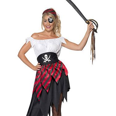<p>Y'arrgh matey! You'd make the perfect wench for Captain Jack Sparrow in this little number.  <br /><br />  Pirate wench, £16.99, <a href="http://www.partybritain.com/pirate-buccaneers-wench-adult-p-3413.html" target="_blank">Party Britain</a></p>