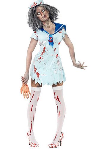 <p>Ahoy sailor! We'd be terrified if we came across you in the middle of a storm. Eek, terrifying!<br /><br />Zombie sailor costume, £22.99, <a href="http://www.tescoparty.com/FancyDress/Product_Detail.aspx?ProductID=FANC6199%20" target="_blank">Tesco Direct</a><br /><br /></p>