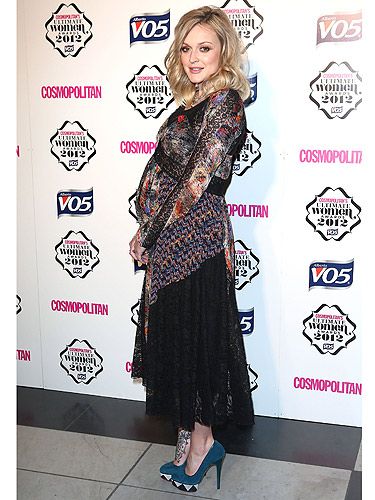 <p>Blooming beautiful! Ultimate Women of the Year Awards presenter, Fearne looked a delight in her lacey frock. Her Charlotte Olympia shoes are incredible! That's going to be one trendy baby.</p>