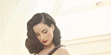 <p>Dita Von Teese launches her vintage-inspired underwear line Von Follies by Dita Von Teese in the UK today.</p>
<p>The glamorous vintage-inspired lingerie line, which Dita describes as an "homage to femininity" will be available in Debenhams.</p>
<p>Dita designed the collection herself and her trademark retro style is clear to see, with fishnet detailing, loadsa lace, elaborate bustiers, ornate balcony bras, fitted chemises, high-waisted briefs and garter belts.</p>
<p>And all in the burlesque star's super sexy signature shades of red, black and nude. Swit-swoo!</p>
<p>Seems there's something for everyone in this range. Says Dita:</p>
<p>"I am thrilled to be able to launch this signature collection at Debenhams and make these exquisite, vintage-inspired designs available to women throughout the UK.</p>
<p>"It's important to me that this collection is accessible to all women - I have designed these beautiful pieces to flatter women of all shapes and sizes."</p>
<p>Shop Von Follies by Dita Von Teese at <a title="Von Follies by Dita Von Teese lingerie at Debenhams" href="http://www.debenhams.com/webapp/wcs/stores/servlet/Navigate?ps=max&storeId=10001&pn=1&lid=%2F%2Fproductsuniverse%2Fen_GB%2Fproduct_online%3DY%2Fcategories%3C{productsuniverse_153156}%2Fbrand_description%3E{von20follies20by20dita20von20teese}&catalogId=10001">Debenhams</a>.</p>