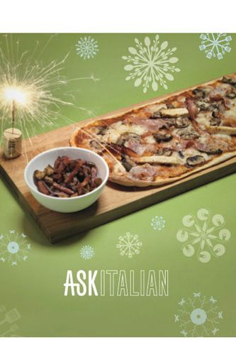<p><a href="http://www.askitalian.co.uk/#!/restaurants" target="_blank">Ask Italian</a> have not only created the perfect Christmas pizza complete with smoked prosciutto, chicken, mixed mushrooms and Grana Padano cheese but they serve it with a sparkler and a red onion and pancetta side all for just £11.65!</p>
<p>We'll be sampling more of Ask Italian's delightful pizzas for our Christmas party on the 13th of December and we highly recommend that you do the same.</p>
<p>Make sure that you leave some room for their special Christmas Panettone Bread and Butter pudding, served hot with vanilla gelato *mouthwatering.*</p>
<p><a href="http://www.askitalian.co.uk/#!/restaurants" target="_blank">Find your nearest Ask Italian restaurant</a> and get feasting!<br /><br /></p>