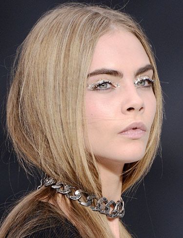 <p>As <strong>Cara Delevingne</strong> brilliantly demonstrates, the coolest eye makeup trend this season - set by Chanel - is glitter peepers. But forget fine particles, glitter's gone supersized! Balance it with a nude lip and you've got fun (without being too young!) evening makeup nailed.</p>
<p>Join the glitterati with Frontcover's Sparkler set (£16, <a title="http://www.frontcovercosmetics.com" href="http://www.frontcovercosmetics.com" target="_blank">frontcovercosmetics.com</a>) which has a choice of three pots of glitter dots, a specially formulated eye gel and tools to help adhere it to your eyelids with ease. </p>