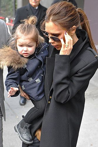 <p>Harper Beckham is  giving her mum a run for her money in the style stakes at New York Fashion Week. The chic toddler rocked a faux-fur trimmed parka jacket and a pair of bovver boots as she headed off to watch her Victoria's show at NYFW. </p>