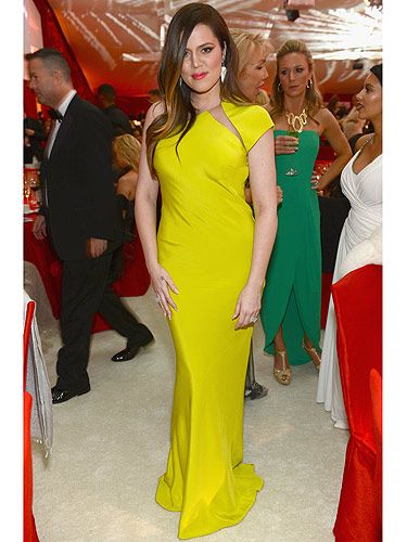 <p>TV star Khloé Kardashian attended the 21st Annual Elton John AIDS Foundation Academy Awards Viewing Party in West Hollywood, California. The Kardashian sister sizzled in her vibrant yellow dress; with it's sleek design and mesh cutaway, she blew us away.</p>