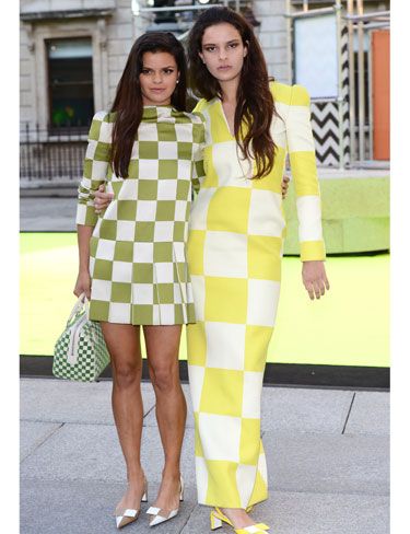 <p>We salute Bip and Evangeline Ling for taking co-ords to a whole other level by matching their ensembles to each other. Bip showed off her tanned legs in a 60s style short green dress with matching handbag and pointy sling-backs, while model Evangeline covered up in a floor-length version with large yellow checks and sling-backs in the same hue. As Bip would put it: coolie yaaaar!</p>