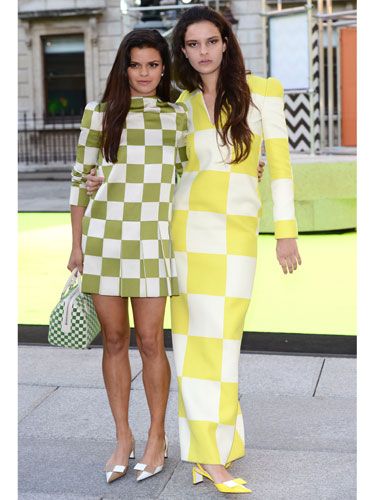 <p>We salute Bip and Evangeline Ling for taking co-ords to a whole other level by matching their ensembles to each other. Bip showed off her tanned legs in a 60s style short green dress with matching handbag and pointy sling-backs, while model Evangeline covered up in a floor-length version with large yellow checks and sling-backs in the same hue. As Bip would put it: coolie yaaaar!</p>