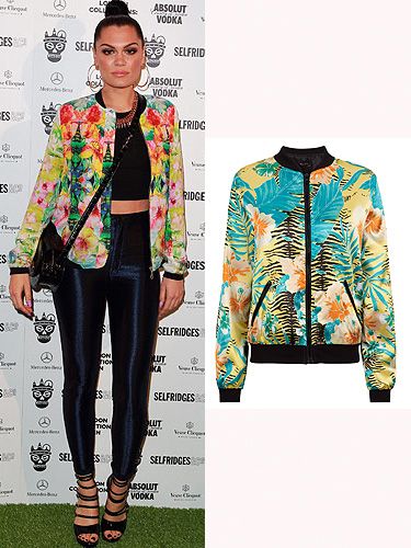 <p>How tremendous is this tropical jacket that Jessie J is wearing? Just because the summer has failed to arrive in Britain, doesn't mean we can't get tropical, does it? Steal Jessie's style by wearing a black outfit to really show off the jacket's true colours!<br /><br />Bomber jacket with floral power print, £23, <a title="http://www.koopoi.com/p150/Bomber-Jacket-with-Floral-Power-Print/product_info.html?osCsid=a18b3c1ea487c2a3b8ef4a81dc5989e8" href="http://www.koopoi.com/p150/Bomber-Jacket-with-Floral-Power-Print/product_info.html?osCsid=a18b3c1ea487c2a3b8ef4a81dc5989e8" target="_blank">Koopoi</a><br /><br /></p>
