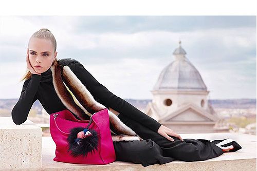 <p>The Fendi campaign, called Roman Skyline, was shot by the legendary Karl Lagerfeld and features Cara posing on a Roman rooftop alongside model Saskia De Braw.<br />Karl expalined: "For our 2013-2014 Fall/Winter season, we sought to celebrate the love between Fendi and Rome with a very feminine campaign evoking a chic and modern Roman holiday."</p>