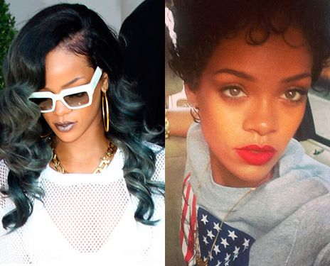 <p>Rihanna is forever changing her 'do but this was the first time she actually decided to reveal her natural locks. We love her cute curls and as always RiRi has no trouble sporting short with the same ease as her longer hairstyles.</p>