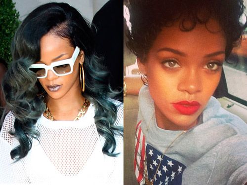<p>Rihanna is forever changing her 'do but this was the first time she actually decided to reveal her natural locks. We love her cute curls and as always RiRi has no trouble sporting short with the same ease as her longer hairstyles.</p>