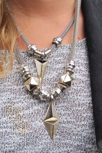 These silver spiky necklaces are so on trend for the punk and Gothic looks coming up. Find them in New Look!