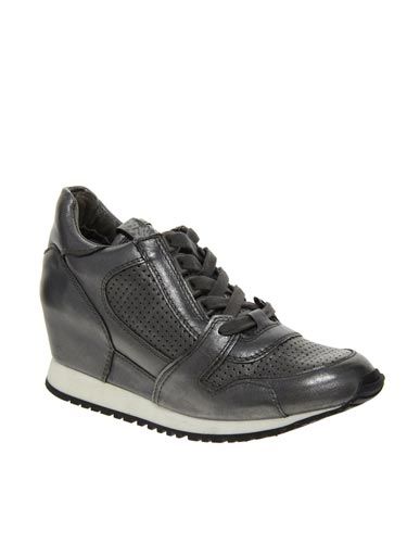 <p>Nail two trends in one with these pewter hidden wedge trainers. Wear with heavy metal jewellery for maximum impact.</p>
<p>Wedge trainers, £165, Ash at <a href="http://www.asos.com/Ash/Ash-Dean-Metallic-Hidden-Low-Wedge-Trainers/Prod/pgeproduct.aspx?iid=3130567&SearchQuery=metallic&sh=0&pge=0&pgesize=36&sort=-1&clr=Metal" target="_blank">ASOS</a></p>
<p> </p>