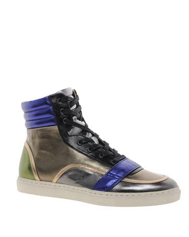 <p>Man of the moment Markus Lupfer tries his hand at trainers and we ADORE them. Get yours before they're gone.</p>
<p>Metallic hi-top trainers, £249, Markus Lupfer at <a href="http://www.asos.com/Markus-Lupfer/Markus-Lupfer-High-Top-Trainers/Prod/pgeproduct.aspx?iid=3156391&cid=4172&Rf947=2586&sh=0&pge=0&pgesize=36&sort=2&clr=Multi" target="_blank">ASOS</a></p>
<p> </p>