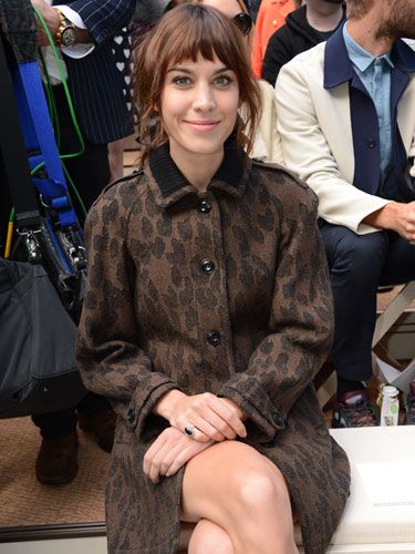 <p>Alexa Chung didn't let the rain affect her as she kept warm in her seat in a gorgeous leopard print coat. Good thing wasn't sat next to Harry Styles at the Burberry show.</p>