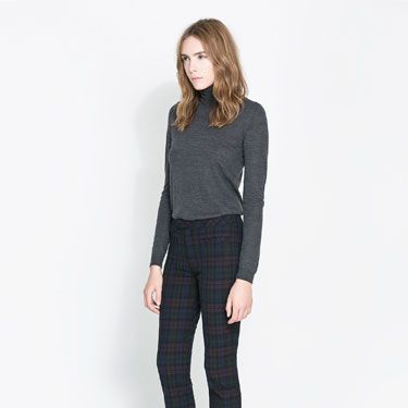 <p>We're loving this whole look, courtesy of Zara. Give your plaid a preppy spin with a polo neck and patent boots.</p>
<p>Checked slim-fit trousers, £35.99, <a href="http://www.zara.com/uk/en/woman/trousers/checked-legging-style-trousers-c269187p1467015.html" target="_blank">zara.com</a></p>
<p><a href="http://www.cosmopolitan.co.uk/fashion/shopping/winter-fashion-trend-2013-checks" target="_blank">How to wear the check trend this winter</a></p>
<p><a href="http://www.cosmopolitan.co.uk/fashion/shopping/winter-fashion-trend-2013-punk" target="_blank">Punky pieces to shop right now</a></p>
<p><a href="http://www.cosmopolitan.co.uk/fashion/news/" target="_blank">See the latest fashion and style news</a></p>