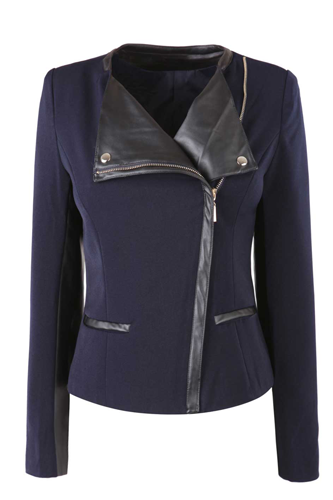 <p>Don a biker jacket to get instant 'off-duty-model' chic. The black leather-look trim make this bad boy extra spesh.</p>
<p>Navy biker jacket, £35, <a href="http://www.fashionunion.com/biker-jackets/navy-double-breasted-biker-jkt-with-pu-trims/invt/wjab0178nay" target="_blank">fashionunion.com</a></p>
<p><strong>More fashion trends</strong></p>
<p><a href="http://www.cosmopolitan.co.uk/fashion/shopping/pink-coat-winter-fashion-trends-2013" target="_blank">SHOP: 10 of the best pink coats</a><br /><a href="http://www.cosmopolitan.co.uk/fashion/shopping/" target="_blank">Fashion: What to buy right now</a><br /><a href="http://www.cosmopolitan.co.uk/beauty-hair/beauty-lab" target="_blank">Hair and beauty reviews</a></p>