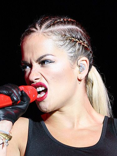 <p>Cornrow braids take the pretty plaited trend into edgy territory and Rita Ora works it with ease. The tight-to-the-head braids are not for everyone but they give the effect of a sharp silhouette without the need of scissors.</p>