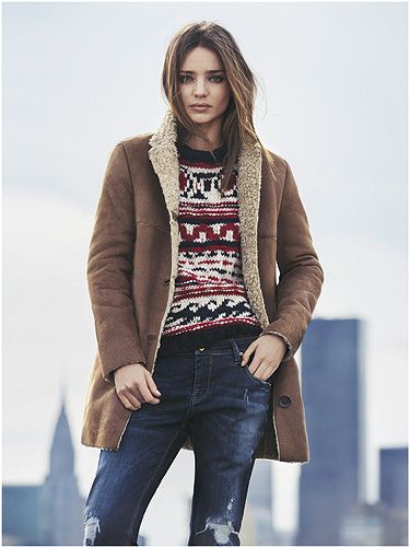 Vlak Ontwapening Ziektecijfers Miranda Kerr models Mango Winter collection :: Winter trends 2013