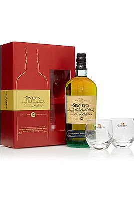 <p>The Singleton of Dufftown 12 Year Old whisky and branded glassware pack is a real treat for any whisky fan. And there's two chunky based tumblers to help the 12 year old whisky go down even smoother.</p>
<p>The Singleton of Dufftown Whiskey set, £34.95, <a href="http://www.thewhiskyexchange.com/P-18274.aspx" target="_blank">thewhiskeyexchange.com</a></p>