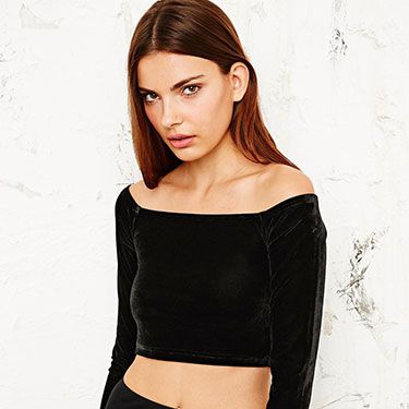 <p>There is no rule that crop tops are only for summer, but if you're going to go for one, make it velvet. Mink Pink, known for their dark and lyrical designs, have created the perfect crop top for winter, with its velvet fabric, long sleeves and off-the-shoulder design. Wear with a high waisted pencil skirt and chunky black ankle boots for a glam-rock look.</p>
<p>Velvet bardot top, £30, Mink Pink at <a href="http://www.urbanoutfitters.co.uk/minkpink-velvet-bardot-top-in-black/invt/5119409330106" target="_blank">Urban Outfitters</a></p>
<p><a href="http://www.cosmopolitan.co.uk/fashion/shopping/christmas-party-dresses-investment" target="_blank">COSMO'S TOP TEN DREAMY PARTY DRESSES</a></p>
<p><a href="http://www.cosmopolitan.co.uk/fashion/shopping/j-crew-uk-store" target="_blank">JOIN THE J-CREW</a></p>
<p><a href="http://www.cosmopolitan.co.uk/fashion/shopping/celebrity-winter-coat-inspiration" target="_blank">WINTER COAT INSPIRATION </a><br /><br /></p>