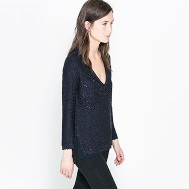 <p>If you're looking for a subtle way to inject a bit of sparkle into your wardrobe then this sequin jumper from Zara is the perfect way. Pair with black jeans and leather ankle boots for a tough yet glam look.</p>
<p>Sequinned sweater, £45.99, <a href="http://www.zara.com/uk/en/new-this-week/woman/sequinned-sweater-c287002p1368039.html" target="_blank">Zara</a></p>
<p><a href="http://www.cosmopolitan.co.uk/fashion/shopping/christmas-party-dresses-investment" target="_blank">COSMO'S TOP TEN DREAMY PARTY DRESSES</a></p>
<p><a href="http://www.cosmopolitan.co.uk/fashion/shopping/j-crew-uk-store" target="_blank">JOIN THE J-CREW</a></p>
<p><a href="http://www.cosmopolitan.co.uk/fashion/shopping/celebrity-winter-coat-inspiration" target="_blank">WINTER COAT INSPIRATION </a><br /><br /></p>