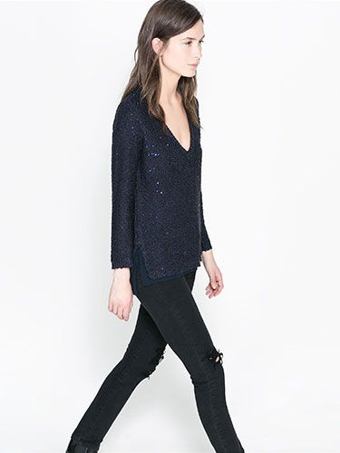 <p>If you're looking for a subtle way to inject a bit of sparkle into your wardrobe then this sequin jumper from Zara is the perfect way. Pair with black jeans and leather ankle boots for a tough yet glam look.</p>
<p>Sequinned sweater, £45.99, <a href="http://www.zara.com/uk/en/new-this-week/woman/sequinned-sweater-c287002p1368039.html" target="_blank">Zara</a></p>
<p><a href="http://www.cosmopolitan.co.uk/fashion/shopping/christmas-party-dresses-investment" target="_blank">COSMO'S TOP TEN DREAMY PARTY DRESSES</a></p>
<p><a href="http://www.cosmopolitan.co.uk/fashion/shopping/j-crew-uk-store" target="_blank">JOIN THE J-CREW</a></p>
<p><a href="http://www.cosmopolitan.co.uk/fashion/shopping/celebrity-winter-coat-inspiration" target="_blank">WINTER COAT INSPIRATION </a><br /><br /></p>