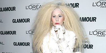 <p>For her appearance at this year's Glamour Women of the Year Awards in New York, Lady Gaga showed up in head-to-toe white. And yes, of course, that includes eyebrows, eyelashes, and hairline.</p>
<p><a href="http://www.cosmopolitan.co.uk/celebs/entertainment/lady-gaga-marijuana-addiction" target="_blank">LADY GAGA TALKS ADDICTION</a></p>
<p><a href="http://www.cosmopolitan.co.uk/celebs/entertainment/lady-gaga-naked-gay-nightclub?click=main_sr" target="_blank">LADY GAGA GETS COMPLETELY NAKED AT G-A-Y NIGHTCLUB</a></p>
<p><a href="http://www.cosmopolitan.co.uk/celebs/celebrity-gossip/lady-gaga-neck-tattoo-rio?click=main_sr" target="_blank">GAGA SHOWS OFF BRAND NEW NECK TATTOO</a></p>