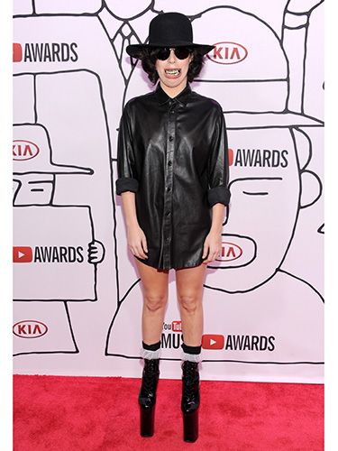 <p>Lady Gaga showed off an over-the-top toothy grin at the YouTube Music Awards. Tres creepy.</p>
<p><a href="http://www.cosmopolitan.co.uk/celebs/entertainment/lady-gaga-marijuana-addiction" target="_blank">LADY GAGA TALKS ADDICTION</a></p>
<p><a href="http://www.cosmopolitan.co.uk/celebs/entertainment/lady-gaga-naked-gay-nightclub?click=main_sr" target="_blank">LADY GAGA GETS COMPLETELY NAKED AT G-A-Y NIGHTCLUB</a></p>
<p><a href="http://www.cosmopolitan.co.uk/celebs/celebrity-gossip/lady-gaga-neck-tattoo-rio?click=main_sr" target="_blank">GAGA SHOWS OFF BRAND NEW NECK TATTOO</a></p>
