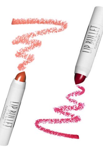 <p><strong>Beauty Editor Kate Turner says:</strong></p>
<p>"Stop the search: the <a href="http://www.topshop.com/en/tsuk/category/make-up-431/home">Topshop Mini Lip Bullet Duo, £10</a>, includes the perfect party red and creamy nude in cute, twist-up bullets."</p>
