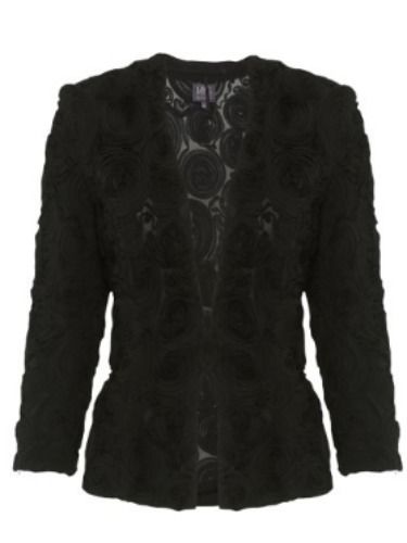 <p>Rose appliqué jackets are perfect for throwing on over a party dress. This cropped and fitted black version from M&S is a nice cut and super flattering.</p>
<p>Rose applique jacket, £59, <a href="http://www.marksandspencer.com/Collection-Rose-Appliqu%C3%A9-Jacket/dp/B00DH600FO" target="_blank">M&S</a></p>
<p><a href="http://www.cosmopolitan.co.uk/fashion/news/rihanna-new-face-of-balmain" target="_blank">RIHANNA FOR BALMAIN</a></p>
<p><a href="http://www.cosmopolitan.co.uk/fashion/shopping/christmas-party-dresses-investment" target="_blank">TEN DREAMY PARTY DRESSES</a></p>
<p><a href="http://www.cosmopolitan.co.uk/fashion/news/which-party-dress-colour-works-best" target="_blank">THE BEST COLOURS TO PARTY IN</a></p>
<p> </p>