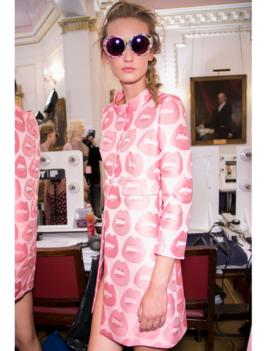 <p>Hold onto your pink pieces! The colour remains on the fashion agenda for SS14, although AW13's pale blush tones and candy floss hues have taken on a brighter, more intense rosy tint.</p>
<p><em><< As seen at: <strong>Giles</strong></em></p>
<p><a href="http://www.cosmopolitan.co.uk/beauty-hair/news/trends/spring-summer-2014-beauty-trends" target="_blank">Cosmo's spring 2014 beauty trend report</a></p>
<p><a href="http://www.cosmopolitan.co.uk/fashion/shopping/best-bags-summer-fashion-2014" target="_blank">10 best bags from London Fashion Week spring 2014</a></p>
<p><a href="http://www.cosmopolitan.co.uk/fashion/news/" target="_blank">Get the latest fashion and style news</a></p>
