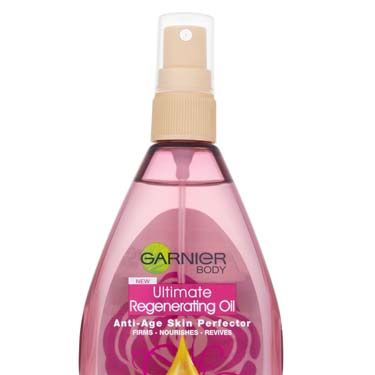 <p>Luminous, silky soft skin is touch-me alluring. Try Garnier's new Beauty Oil which grants hydration and a sexy radiance is a spritz.</p>
<p><strong>Garnier Body Ultimate Beauty Oil, £7.49 <a href="http://www.boots.com/en/Garnier-Body-Ultimate-Beauty-Oil-150ml_1288089/" target="_blank">boots.com</a></strong></p>