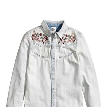 <p>You can never have too many shirts, and this faded beauty, complete with folkish embroidery, gives serious vintage vibes - perfect for this season's love of all things 70s.</p>
<p>Denim shirt, £29.99, <a href="http://www.hm.com/gb/product/21787?article=21787-A" target="_blank">hm.com</a></p>
<p><a href="http://www.cosmopolitan.co.uk/fashion/shopping/spring-fashion-trends-2014?page=1" target="_blank">7 BIG FASHION TRENDS FOR SPRING 2014</a></p>
<p><a href="http://www.cosmopolitan.co.uk/fashion/shopping/chanel-couture-trainers-high-street" target="_blank">SHOP 10 SOUPED-UP SNEAKERS</a></p>
<p><a href="http://www.cosmopolitan.co.uk/fashion/shopping/date-dresses-curvy-girls" target="_blank">8 DATE DRESSES FOR CURVY GIRLS</a></p>
